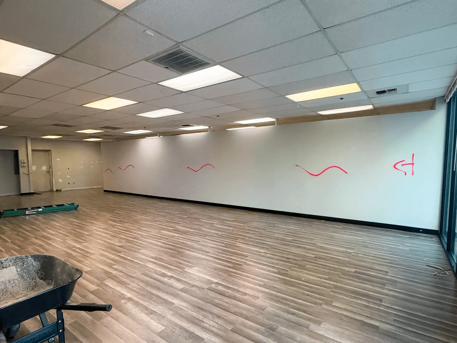 Office walls removed