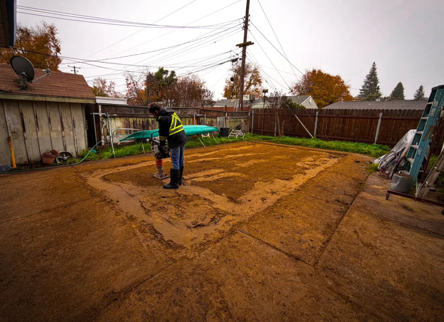 Pool area filled in