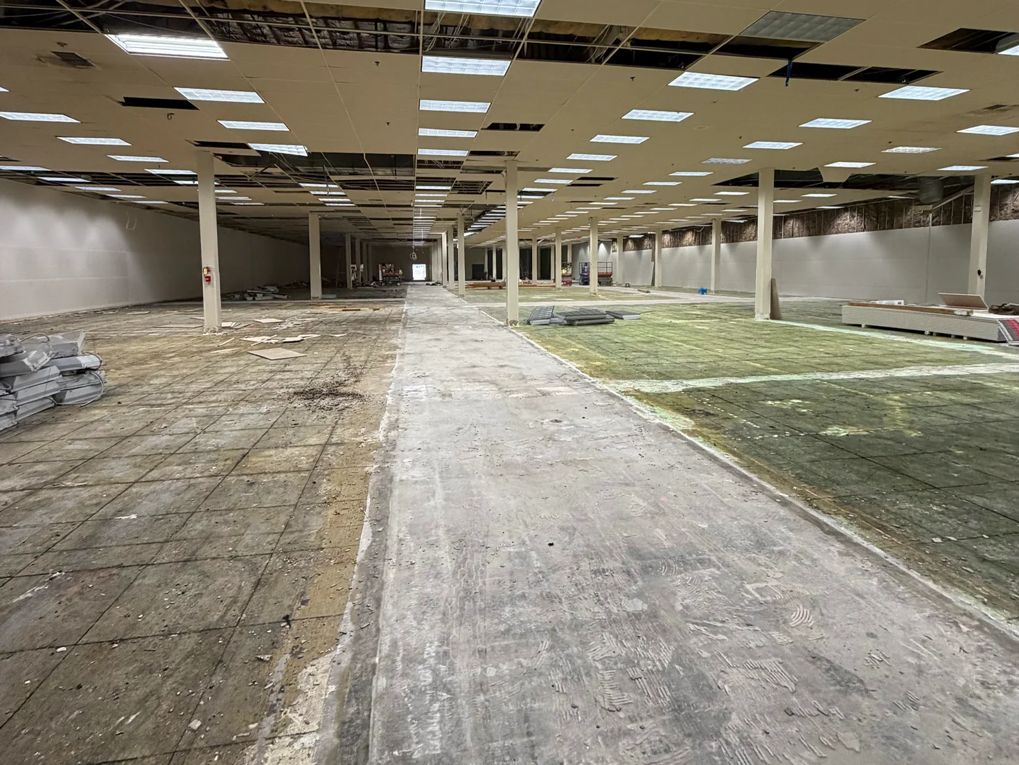 Retail store interior strip-out