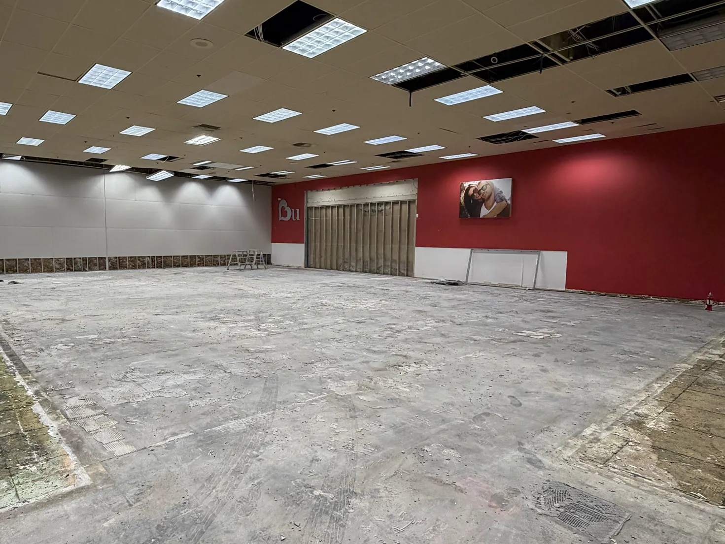 Retail space cleared out