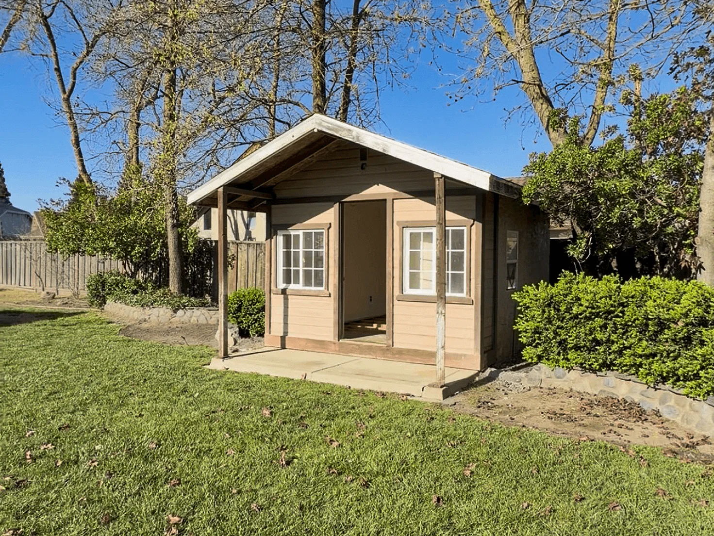 Backyard shed before demolition