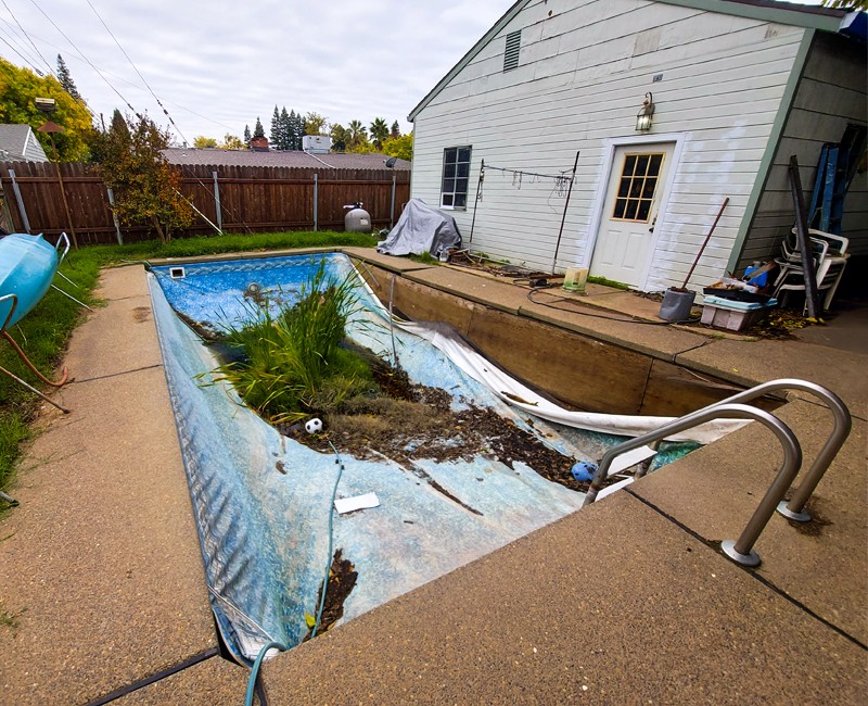 Pool Demolition Before